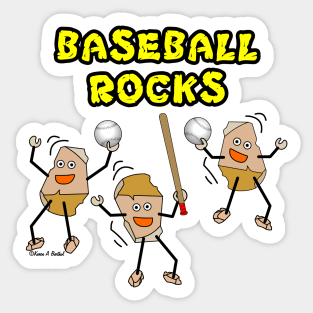 Baseball Rocks Sticker